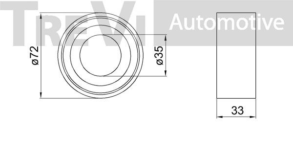 TREVI AUTOMOTIVE Riteņa rumbas gultņa komplekts WB2087